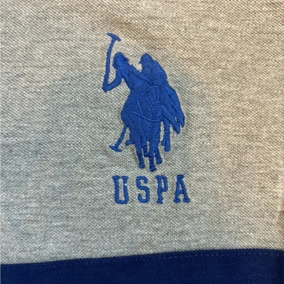 US Polo Assn Ralph Lauren Color Block Embroidered 2 Button Polo Size Large - Picture 4 of 7
